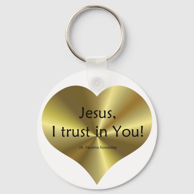 Divine Mercy: Jesus I trust in You Keychain (Front)