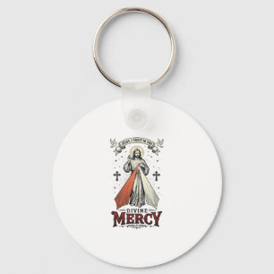 Divine Mercy Jesus I Trust in You Vintage Shirt De Keychain