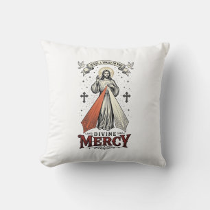 Divine Mercy Jesus I Trust in You Vintage Shirt De Throw Pillow