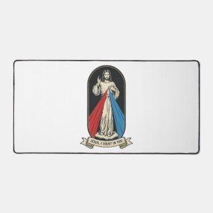 Divine Mercy Jesus Vintage Desk Mat