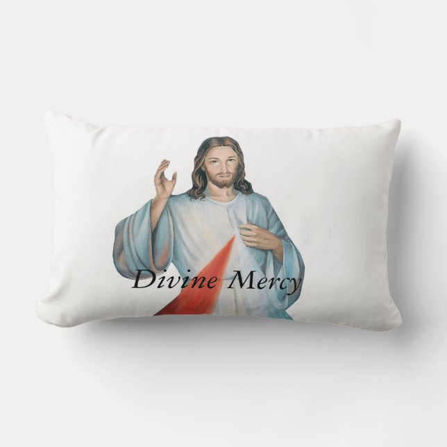 Divine Mercy Lumbar Pillow (Front)