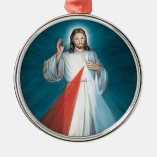 divine mercy metal ornament