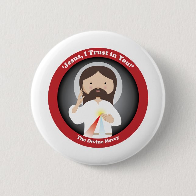 Divine Mercy of Jesus 2 Inch Round Button (Front)