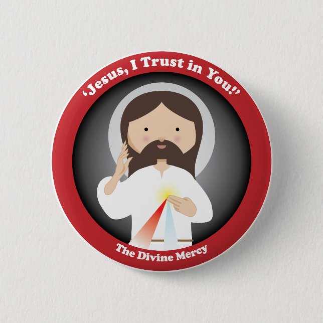 Divine Mercy of Jesus 2 Inch Round Button (Front)