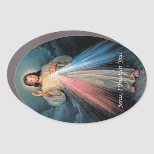 Divine Mercy Oval Car MAgnet