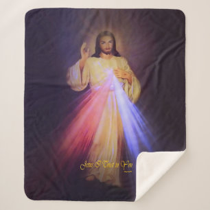 Divine Mercy Sherpa Blanket