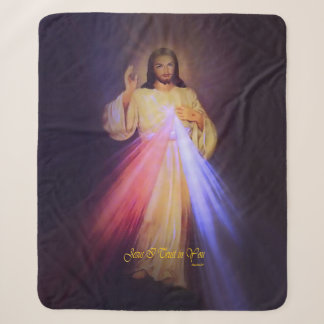 Divine Mercy Sherpa Blanket