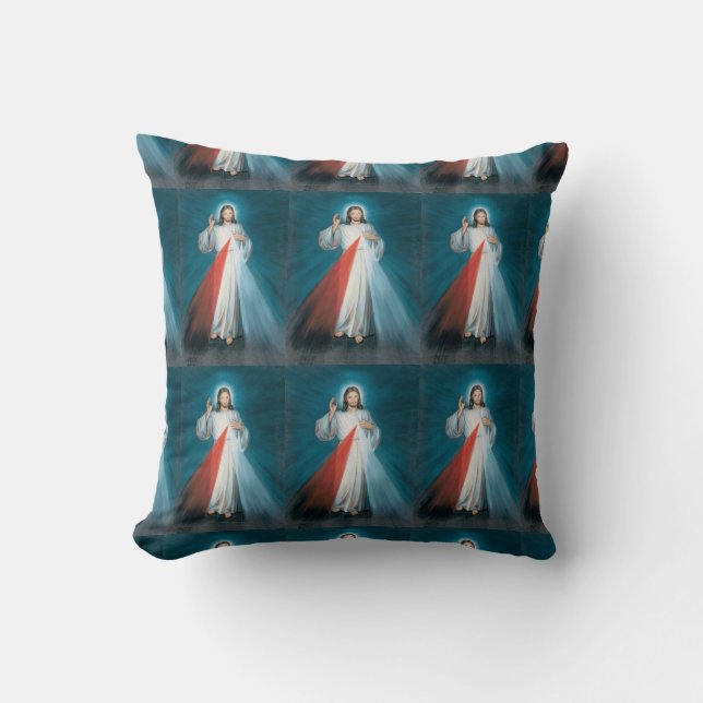 Divine Mercy Throw Pillow (Front)