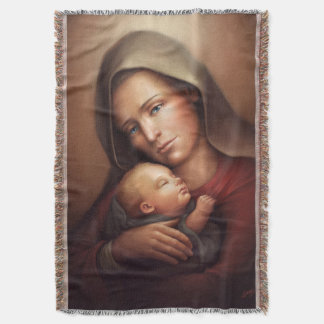 Divine Motherhood Throw Blanket