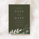 Divine Olive Green Leaf Elegance Wedding Save The Date<br><div class="desc">Divine Olive Green Leaf Elegance Wedding Save the Date

See matching collection in Niche and Nest Store</div>