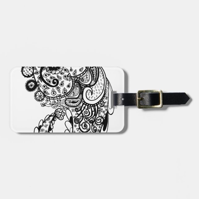 Divine Paisley Luggage Tag (Front Horizontal)