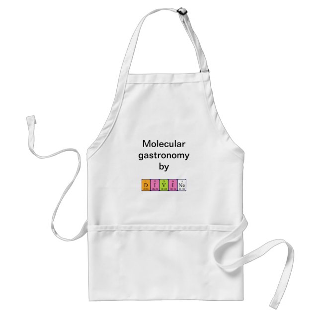 Divine periodic table name apron (Front)