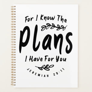 Divine Plans Jeremiah 29:11 Christian Quote Planner