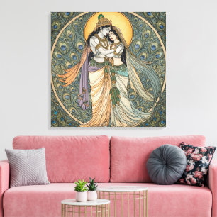 Divine Radhe Krishna Canvas Wall Art – Spiritual