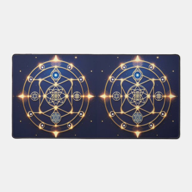 Divine Radiance – 5: Illuminated Universal Energy Desk Mat (Front)