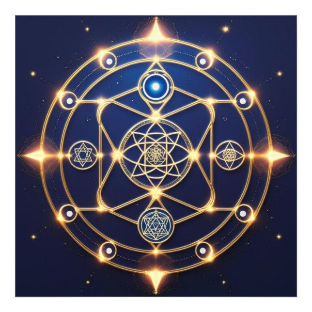 Divine Radiance – 5: Illuminated Universal Energy Photo Print (Front)