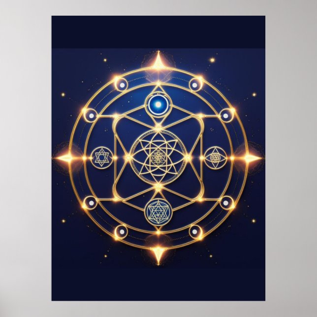 Divine Radiance – 5: Illuminated Universal Energy Poster (Front)