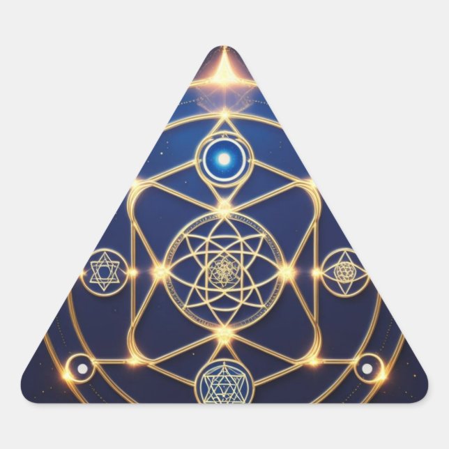 Divine Radiance – 5: Illuminated Universal Energy Triangle Sticker (Front)