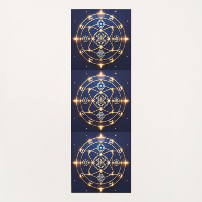 Divine Radiance – 5: Illuminated Universal Energy Yoga Mat (Front)