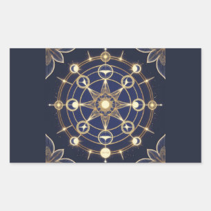 Divine Radiance – Golden Mandala of Awakening Sticker