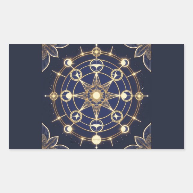 Divine Radiance – Golden Mandala of Awakening Sticker (Front)