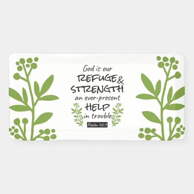 Divine Refuge - Psalm 46:1 for Spiritual Comfort a Banner (Horizontal)