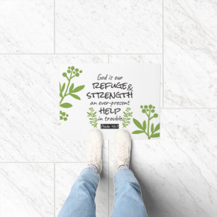 Divine Refuge - Psalm 46:1 for Spiritual Comfort a Doormat
