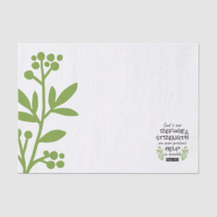 Divine Refuge - Psalm 46:1 for Spiritual Comfort a Tissue Paper