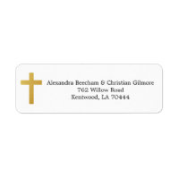 Divine Religious Cross Return Address Label