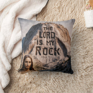 Divine Revelation: The Lord Is My Rock Throw Pillow