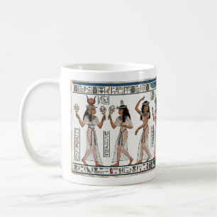 Divine Rhythm: Sacred Dancers of Hathor Ancient Eg Coffee Mug