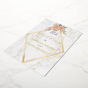 Divine Rose Gold Blush Floral I Faire-part de mari