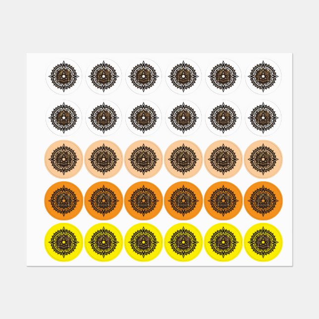 Divine Sacred Mandala – Black & Gold Trishul  (Sheet)