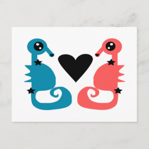 Divine Seahorses in love Postcard