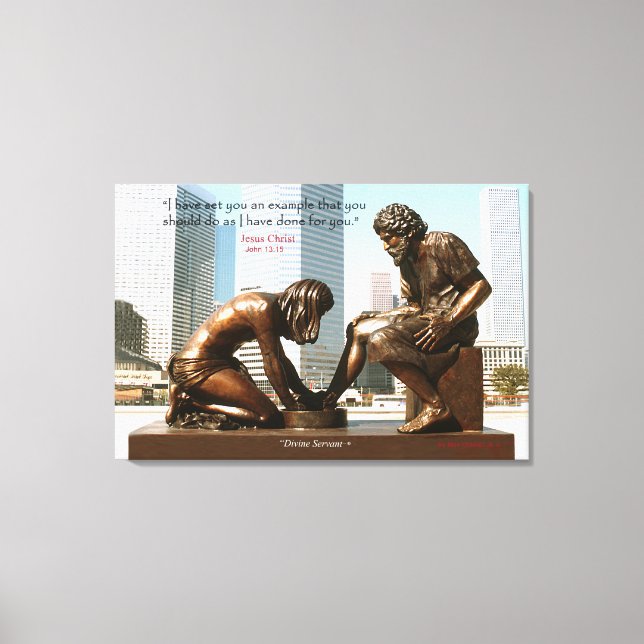 "Divine Servant" City Sculpture Canvas Print (Front)