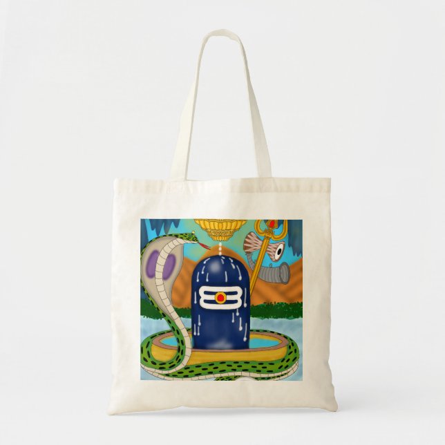 Divine Shivlingam Tote Bag – Spiritual Vibes Every (Front)