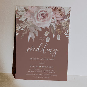 Divine Silver & Blush Floral Pure Elegant Wedding