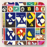 Divine Sips: Jewish Symbols Drink Coaster<br><div class="desc">Elevate your beverage experience with our "Divine Sips" Jewish Symbols Drink Coaster Set. Each coaster is adorned with iconic symbols such as the Star of David, menorah, and hamsa, transforming your sips into a celebration of faith and heritage. Crafted with precision and durability, this coaster set is more than protection;...</div>