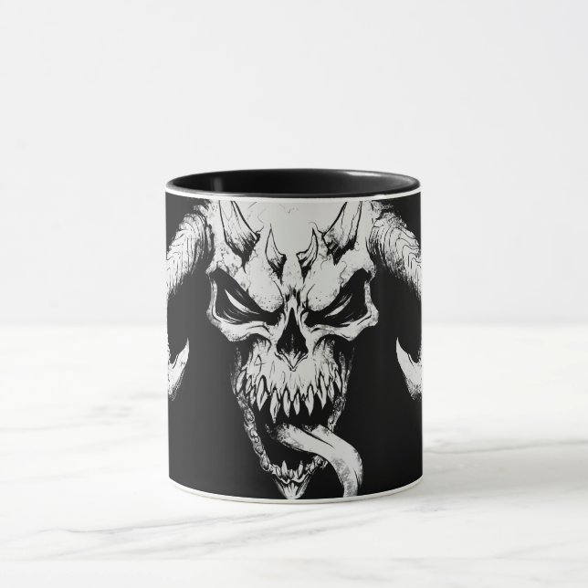 Divine Skull of Death Black Mug (Center)