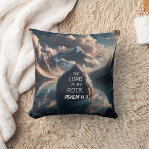 Divine Solidity: The Lord Is My Rock Throw Pillow
