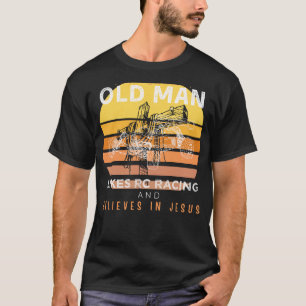 Divine Speed: Grumpy Old Mans Jesus Joy in RC Raci T-Shirt