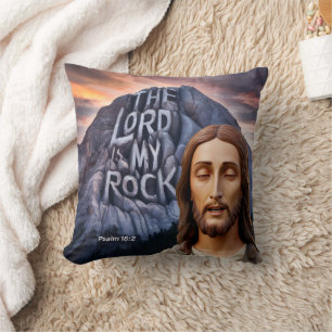 Divine Strength: The Lord Is My Rock Throw Pillow