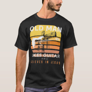 Divine Strings: Grumpy Old Mans Jesus Jam with Gui T-Shirt