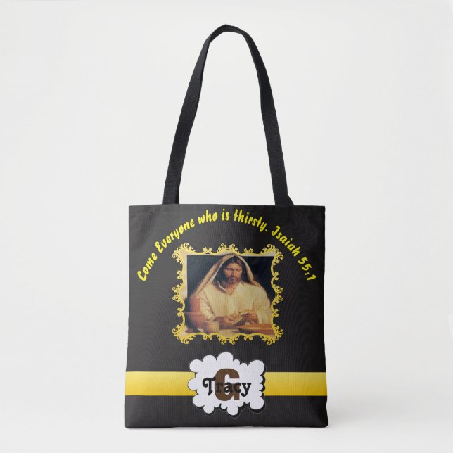 Divine Supper: Breaking Bread With Jesus Tote Bag (Front)