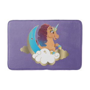 Divine the Unicorn   Moon & Clouds Bath Mat