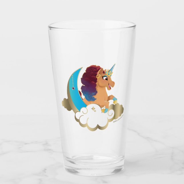Divine the Unicorn | Moon & Clouds Glass (Front)