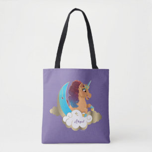 Divine the Unicorn   Moon & Clouds Tote Bag