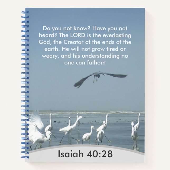 Divine Unfathomable Understanding: Isaiah 40:28 Notebook (Front)