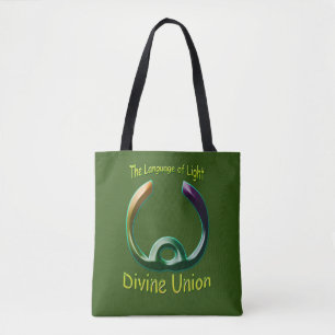 Divine Union Heart Chakra Symbol Tote Bag