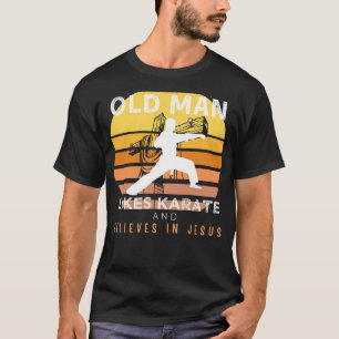 Divine Warrior: Grumpy Old Mans Jesus Moves in Kar T-Shirt